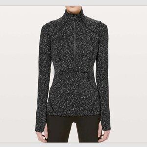 Lululemon Define Pullover 1/2 Zip, Size 10, Magnetized Jacquard, Black/White